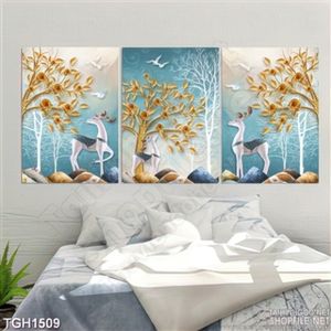 Tranh phong cảnh hươu đẹp