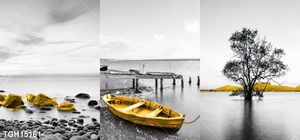Tranh treo phòng khách đẹp ghép bộ