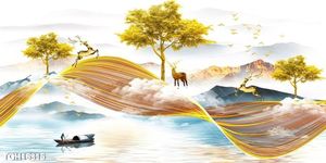 Tranh treo tường 3D đẹp cho phòng khách hiện đại