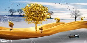 Tranh canvas decor phòng khách đẹp hiện đại