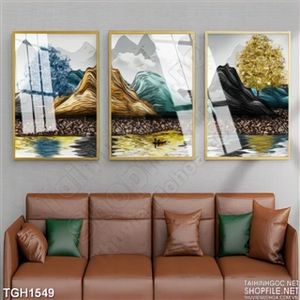 Tranh lụa 3d canvas dán tường