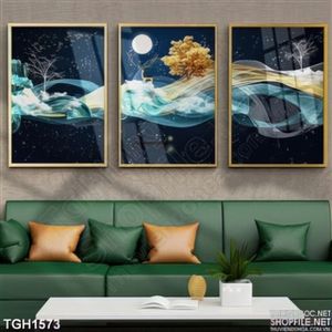 Tranh trừu tượng khu rừng vàng kim