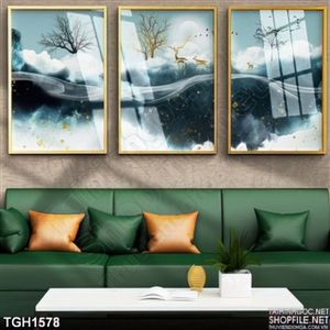 Tranh kính 3d dán tường phong cách