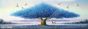 Tranh ghép tôn vẻ đẹp mảng tường trắng