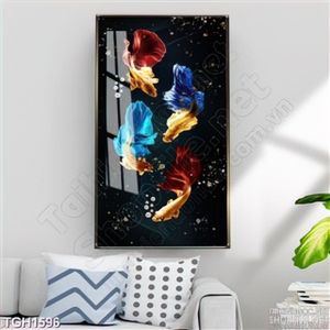 Tranh ghép 4 con cá cảnh đẹp độc đáo