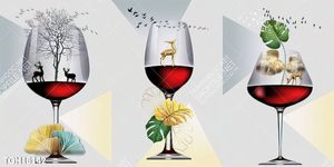 Tranh ghép theo bộ trang trí tường nhà độc đáo