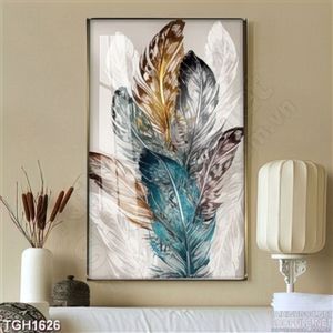 Tranh bộ lông vũ nhiều màu sắc