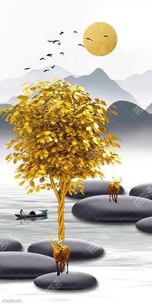 Tranh ghép tôn vẻ đẹp mảng tường trắng