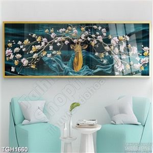 Tranh psd hươu sừng hoa