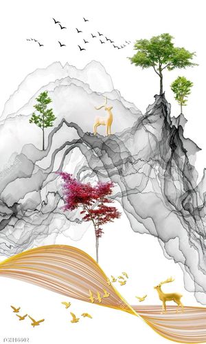 Tranh ghép tôn vẻ đẹp mảng tường trắng