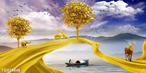 Tranh treo tường ghép bộ nhiều tấm đẹp hiện đại