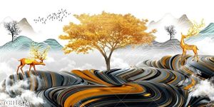 Tranh treo tường 3D đẹp cho phòng khách hiện đại
