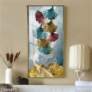 Tranh lụa 3d hươu trang trí