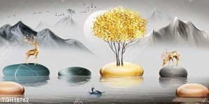 Tranh ghép tráng gương treo trang trí tường
