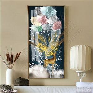 Tranh ghép con hươu sừng vàng