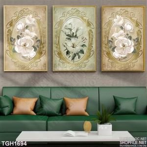 Tranh hoa anh túc trắng đẹp