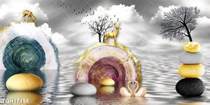 Tranh canvas decor phòng khách đẹp hiện đại