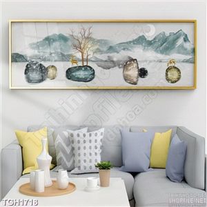 Tranh ghép phong cảnh hươu dưới trời tuyết rơi
