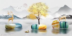 Tranh ghép tráng gương treo trang trí tường