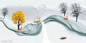 Tranh treo tường 3D đẹp cho phòng khách hiện đại