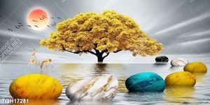 Tranh treo tường ghép bộ nhiều tấm đẹp hiện đại