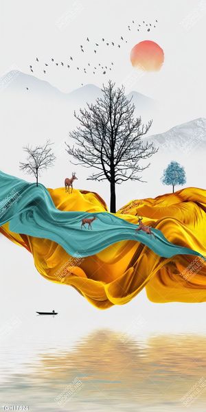 Tranh ghép tôn vẻ đẹp mảng tường trắng