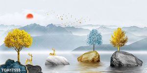 Tranh ghép tráng gương treo trang trí tường