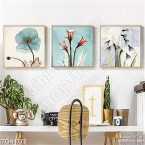 Tranh ghép hoa trang trí tường đẹp