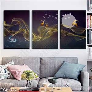 Tranh ghép trừu tượng treo tường file psd