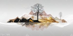 Tranh canvas decor phòng khách đẹp hiện đại