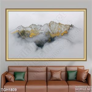 Tranh núi nghệ thuật trừu tượng
