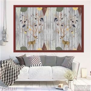 Tranh ghép hươu sừng vector