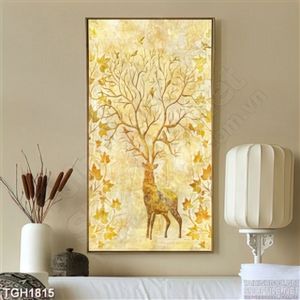 Tranh ghép hươu vàng nghệ thuật