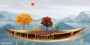 Tranh treo tường 3D đẹp cho phòng khách hiện đại