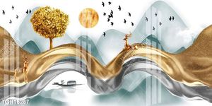 Tranh treo tường 3D đẹp cho phòng khách hiện đại