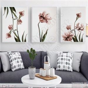 Tranh ghép hoa treo tường phòng khách đẹp