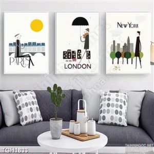 Tranh ghép địa danh hình vector
