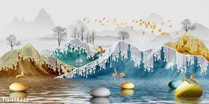Tranh treo tường 3D đẹp cho phòng khách hiện đại