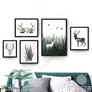 Tranh ghép vector 5 tấm