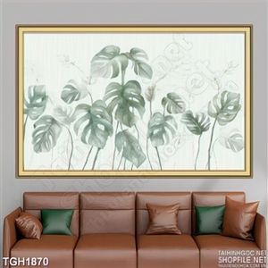 Tranh trang trí lá cây vector