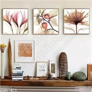 Tranh ghép hoa lá nghệ thuật trang trí tường