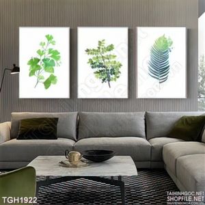 Bộ 3 tranh ghép lá