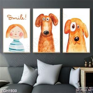 Tranh ghép màu hoạt hình decor