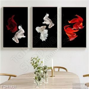 Tranh ghép cá xiêm treo tường
