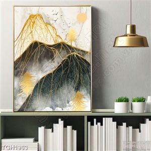 Tranh ghép dãy núi decor nghệ thuật