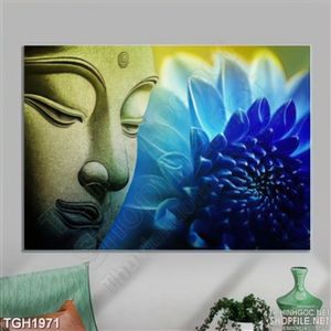 Tranh ghép phật tổ và hoa