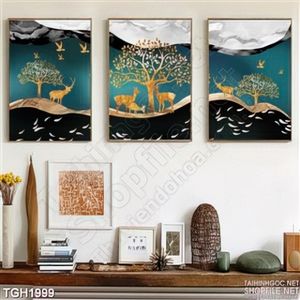 Tranh ghép trang trí hươu nai đẹp