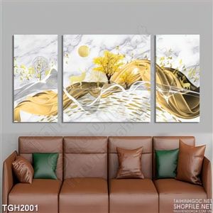 Tranh ghép trừu tượng nghệ thuật in canvas