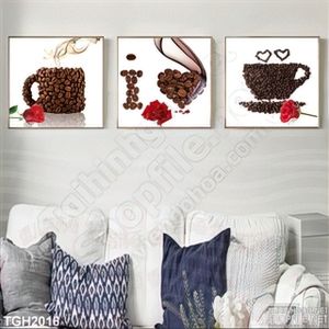 Tranh ghép trang trí cà phê nghệ thuật