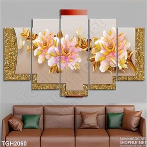Tranh ghép cành hoa trang trí đẹp